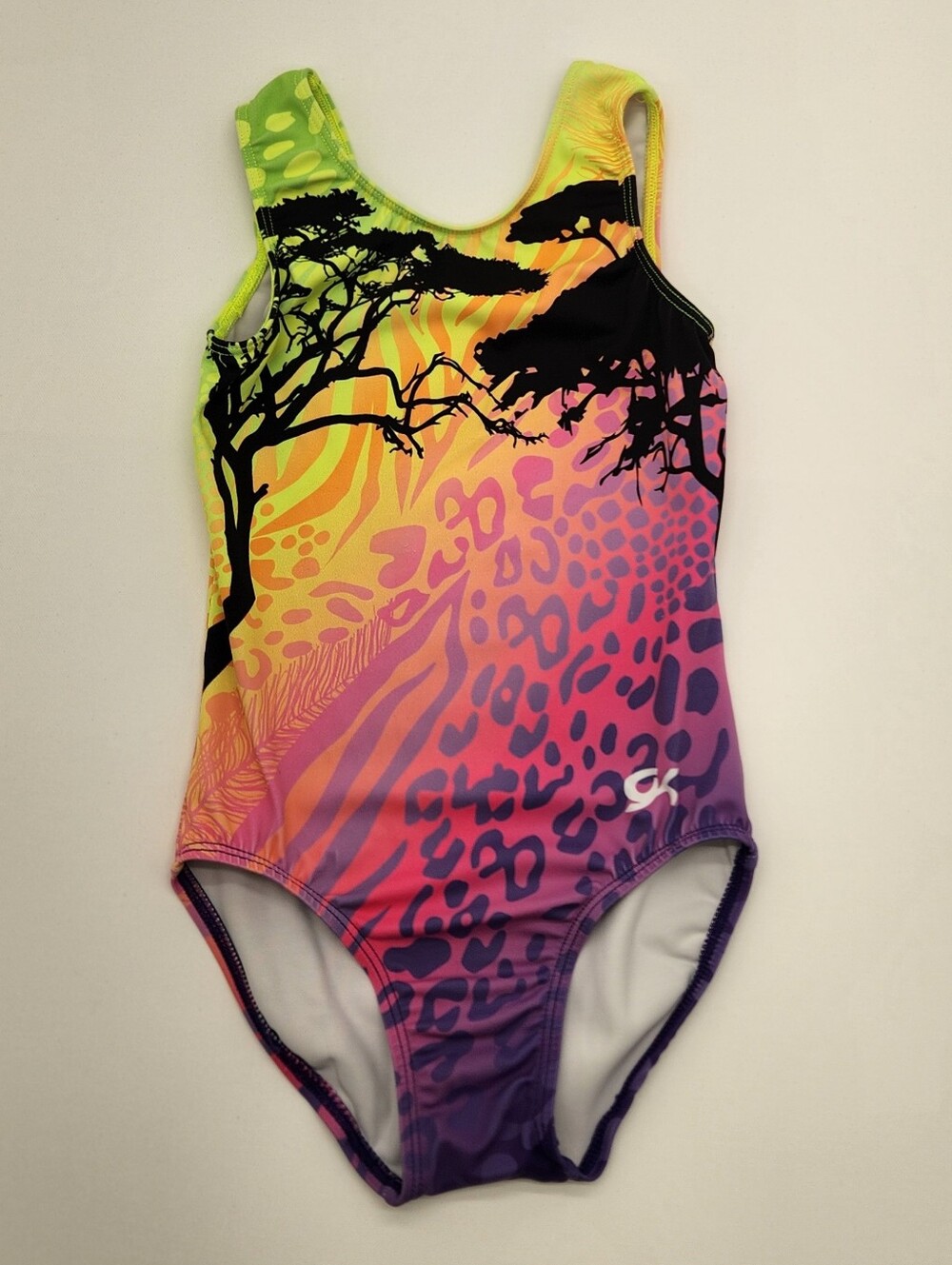 GK Elite “Rumble In The Jungle” Gymnastics Leotard CM
